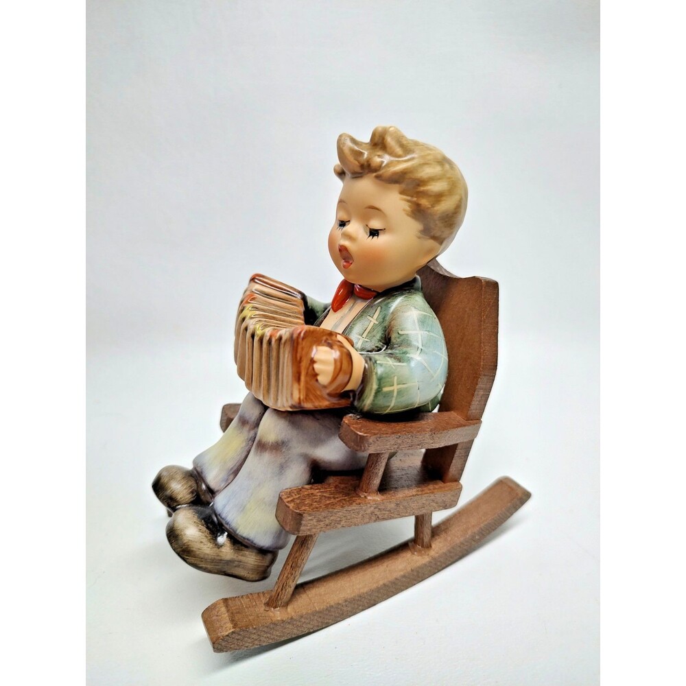 Vintage Hummel Boy in Rocker Practice Makes Perfect Goebel Figurine Germany 5" T